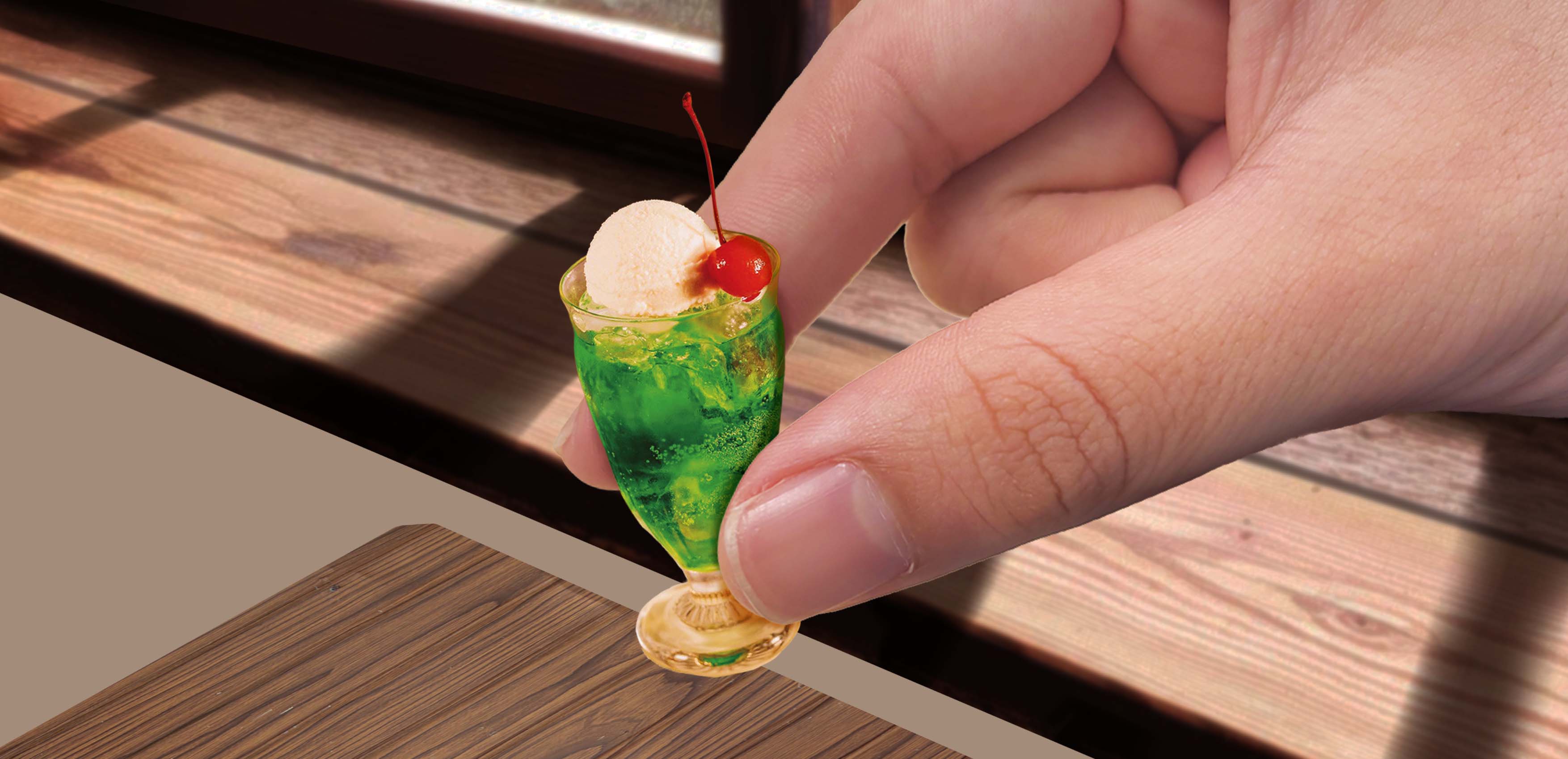 クリームソーダのミニチュア